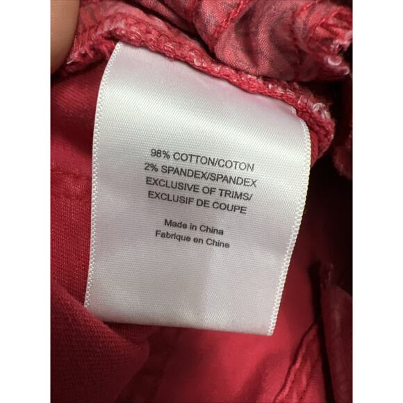 Tory Burch Alexa Cropped Super Skinny Jeans Red Designer Stretch Size 26 - Picture 13 of 13